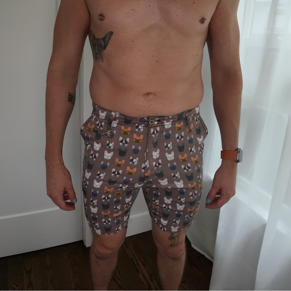 Oxford Lads french bulldog men’s shorts size 30